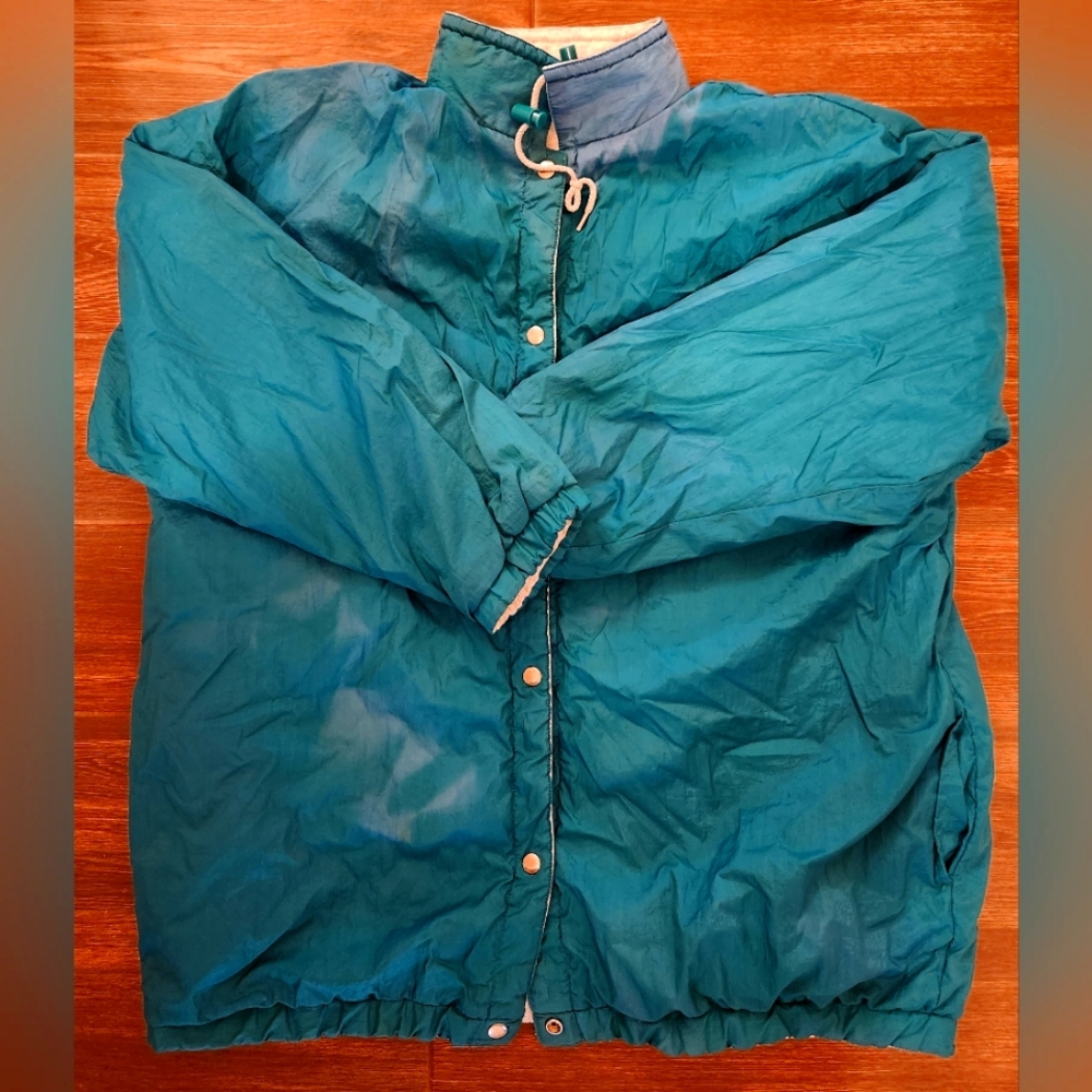Vintage 90s reversible Windbreaker Jacket Men's Large Green